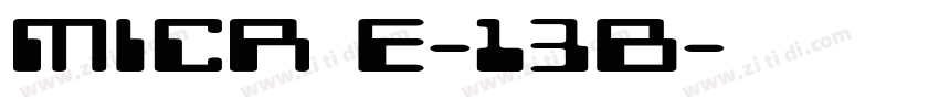 MICR E-13B字体转换